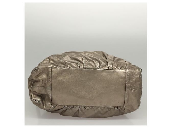 Borsa a Spalla GUCCI in Pelle Argento Oro 197061 Auth nb455 D'oro - vue 9