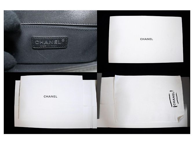 CHANEL Small Boy Chain Shoulder Bag Black Quilted Flap Calfskin - view 8