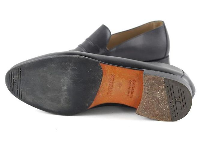 Hermès Mocassini in pelle nera Nero - vista 6