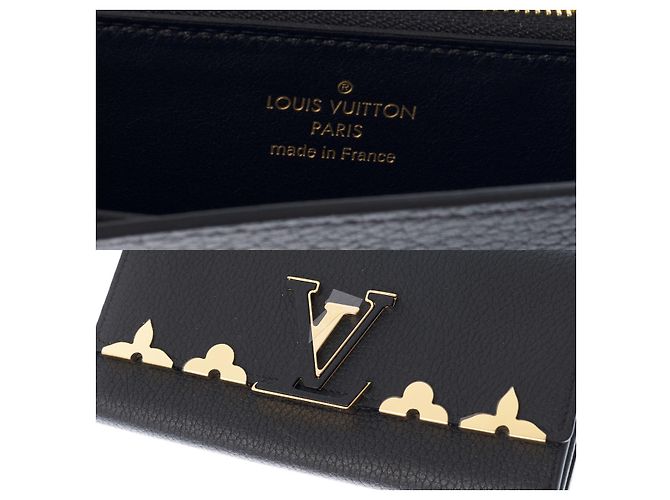 Borsa LOUIS VUITTON Capucines in Pelle Nera - 100479 Nero - vista 6