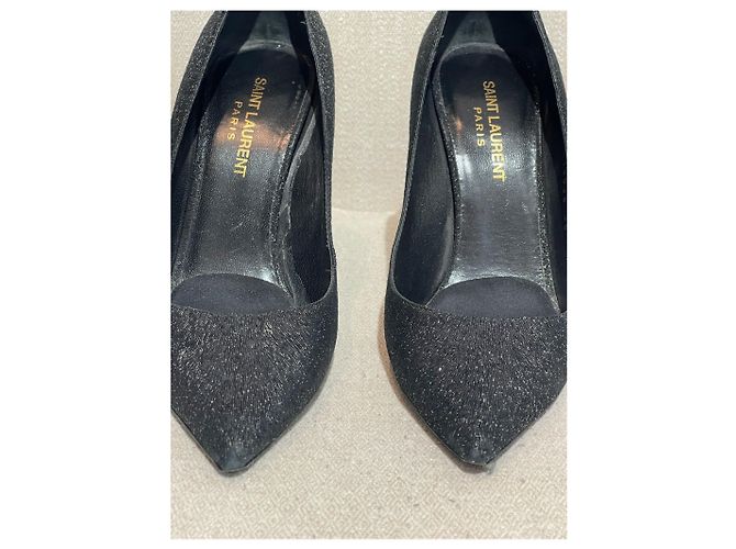 SAINT LAURENT Tacchi T.EU 38 Tessuto Nero - vista 4