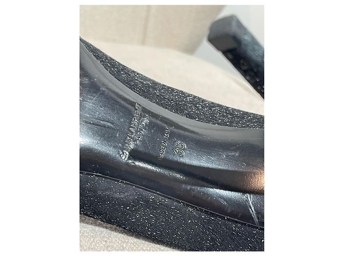 SAINT LAURENT Tacchi T.EU 38 Tessuto Nero - vista 6