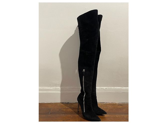 Botas GIANVITO ROSSI T.EU 37 Ante Negro - vista 3