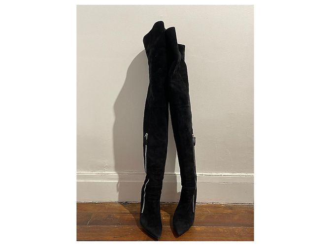 Botas GIANVITO ROSSI T.EU 37 Ante Negro - vista 4