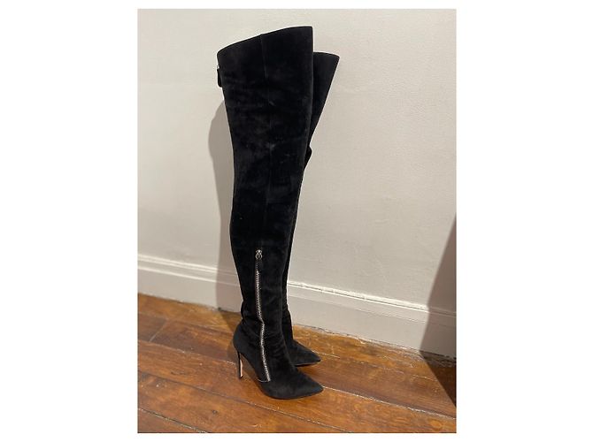 Botas GIANVITO ROSSI T.EU 37 Ante Negro - vista 6