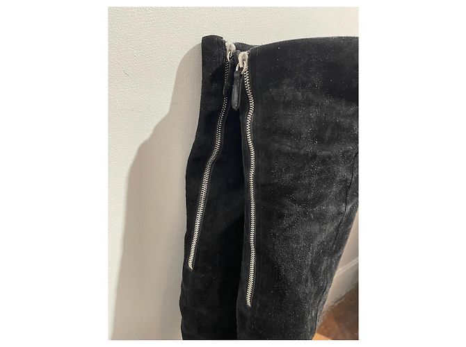 Botas GIANVITO ROSSI T.EU 37 Ante Negro - vista 7