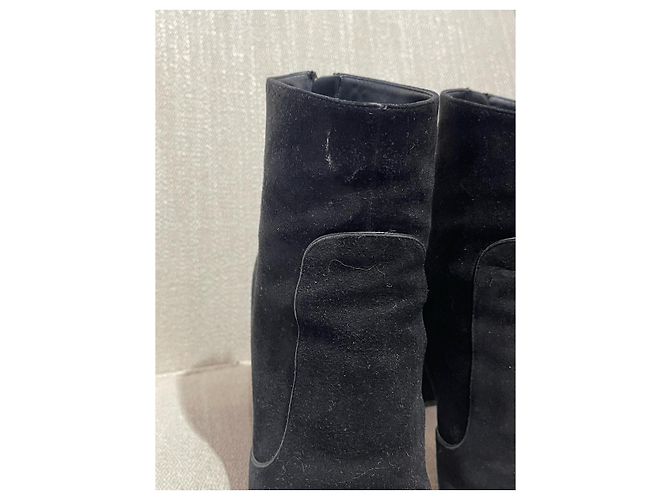 Stivaletti LOUIS VUITTON T.EU 38 Camoscio Nero - vista 3