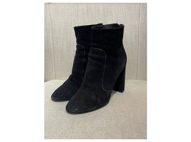 Stivaletti LOUIS VUITTON T.EU 38 Camoscio Nero - vista 4