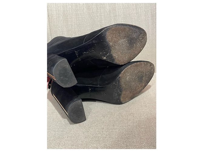 Stivaletti LOUIS VUITTON T.EU 38 Camoscio Nero - vista 8