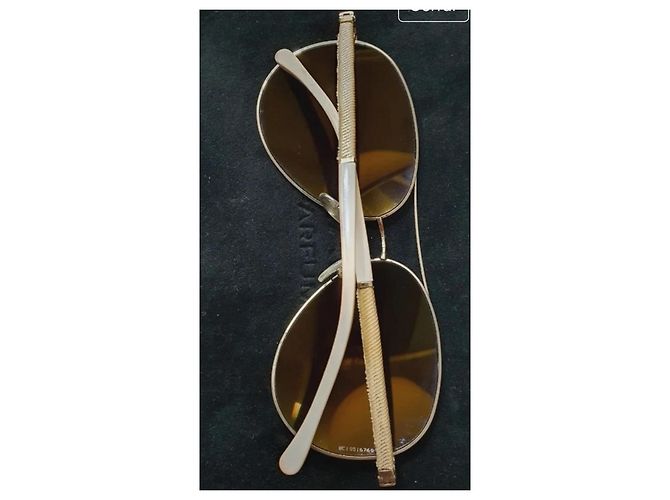 Chanel Unisex Aviator-Brille Braun Golden - Ansicht 8