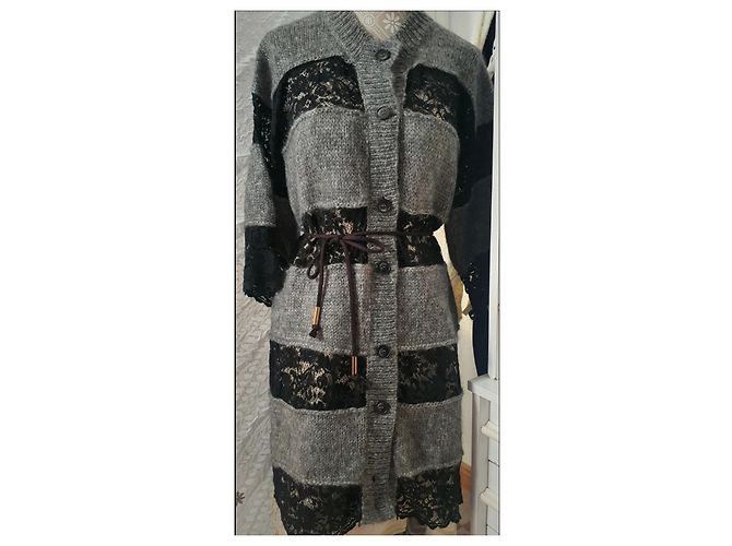 Chaqueta/cardigan Dolce & Gabbana 42 Negro Gris - vista 4