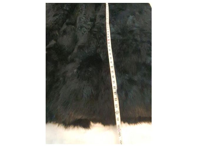 Autre Marque Abrigo de piel de zorro negro - vista 11