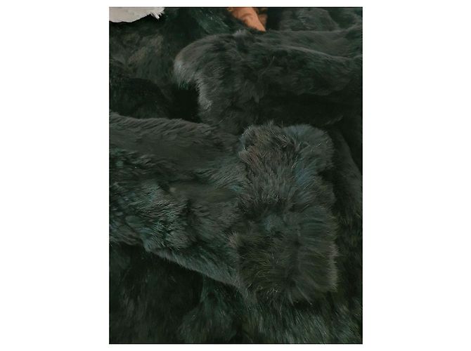 Autre Marque Abrigo de piel de zorro negro - vista 16