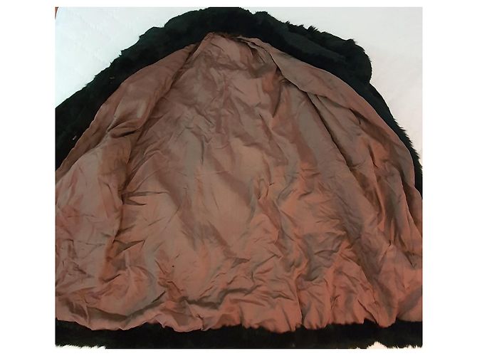 Autre Marque Abrigo de piel de zorro negro - vista 5