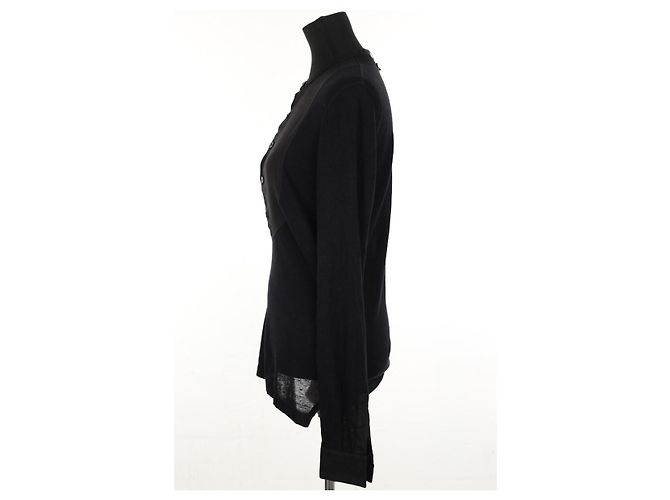 Hermès Pull en lin noir - vue 3
