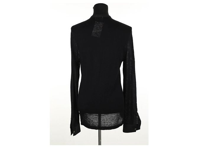 Hermès Pull en lin noir - vue 4