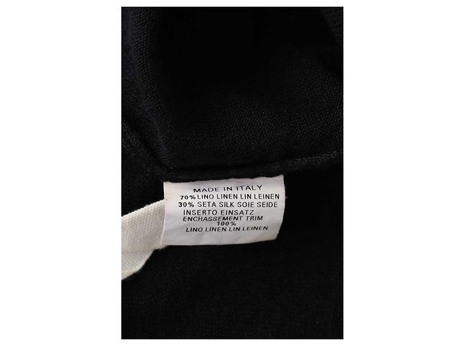 Hermès Pull en lin noir - vue 6
