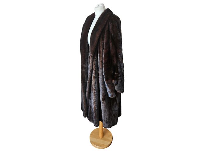 Autre Marque Abrigo de piel marrón Castaño - vista 6
