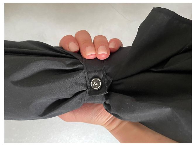 Ombrello Chanel Maxi Nero e Bianco - vista 3