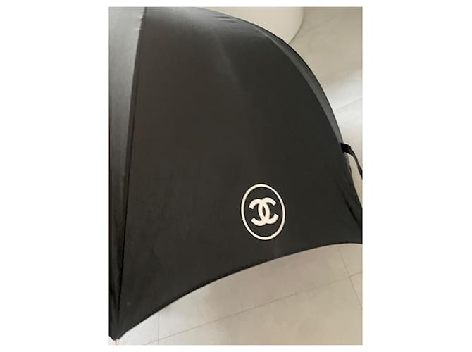 Ombrello Chanel Maxi Nero e Bianco - vista 7