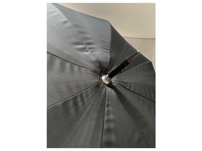 Ombrello Chanel Maxi Nero e Bianco - vista 8