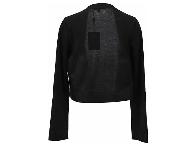 Gucci-Cardigan aus schwarzem beschichtetem Kaschmir - Ansicht 3