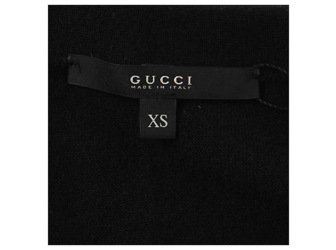 Gucci-Cardigan aus schwarzem beschichtetem Kaschmir - Ansicht 4