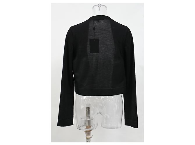 Gucci-Cardigan aus schwarzem beschichtetem Kaschmir - Ansicht 8
