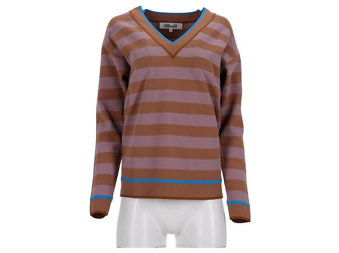 Gestreifter Pullover von Diane Von Furstenberg aus mehrfarbiger Viskose Mehrfarben - Ansicht 6