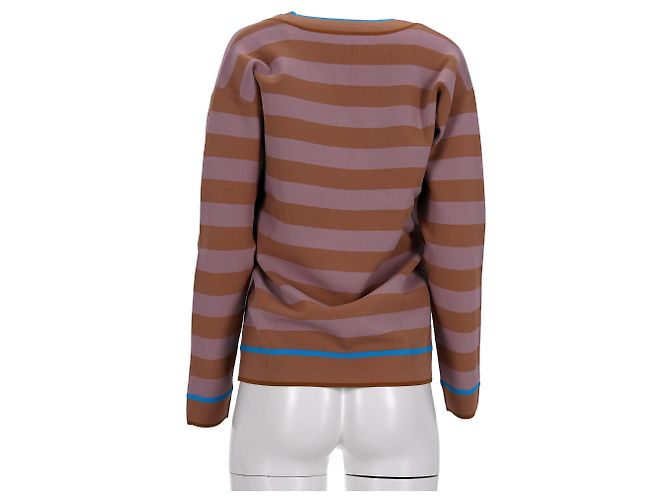 Gestreifter Pullover von Diane Von Furstenberg aus mehrfarbiger Viskose Mehrfarben - Ansicht 8