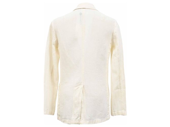 Blazer a un bottone Michael Kors in lino bianco Crudo - vista 3