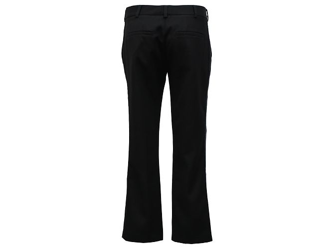 Pantalones Capri de Lana Negra con Cinta Lateral Balmain Negro - vista 3