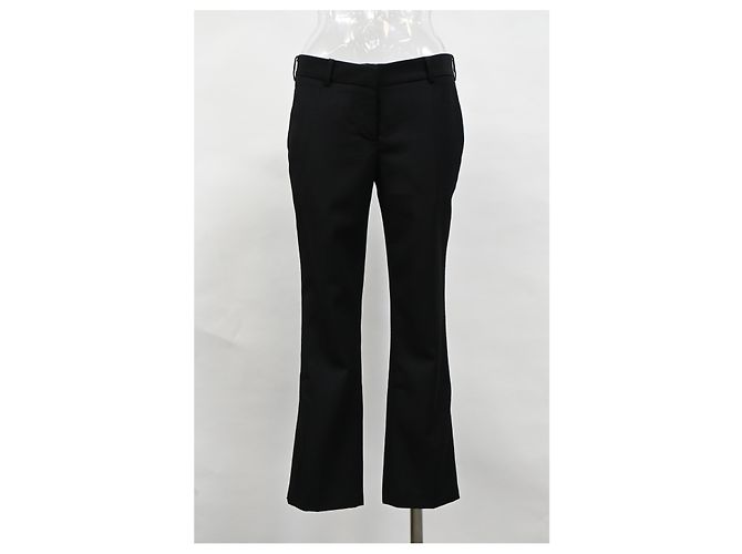 Pantalones Capri de Lana Negra con Cinta Lateral Balmain Negro - vista 5