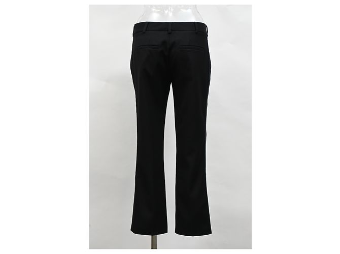 Pantalones Capri de Lana Negra con Cinta Lateral Balmain Negro - vista 7
