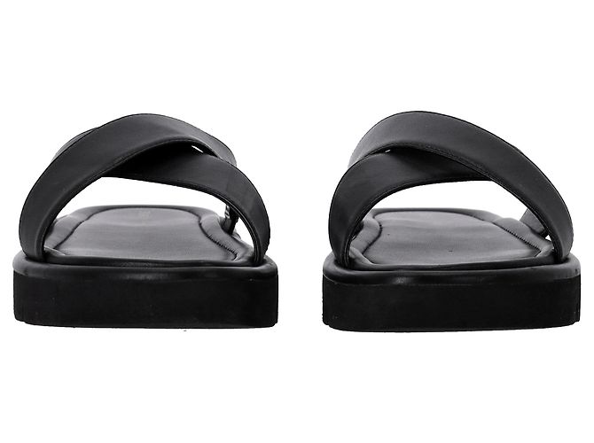 Sandali Elodie Slide in pelle nera di Stuart Weitzman - vista 11