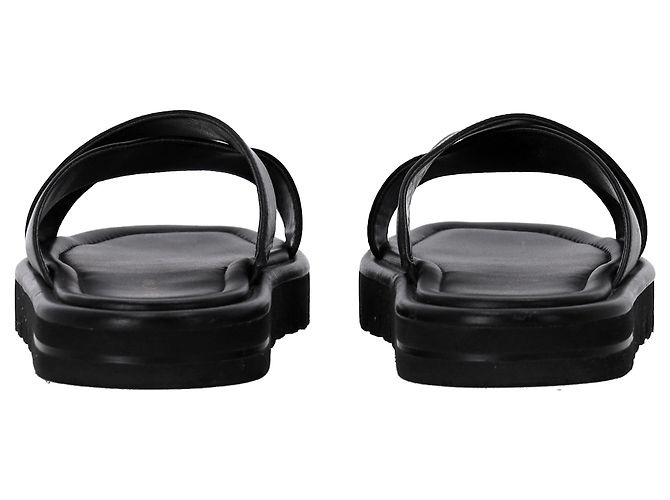 Sandali Elodie Slide in pelle nera di Stuart Weitzman - vista 12