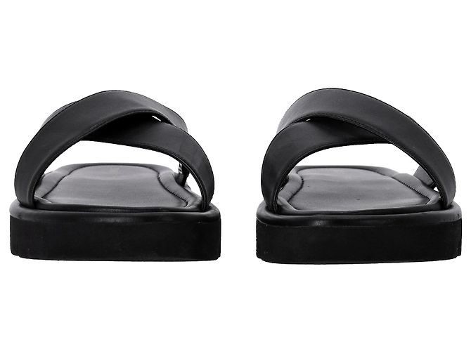 Sandali Elodie Slide in pelle nera di Stuart Weitzman - vista 3