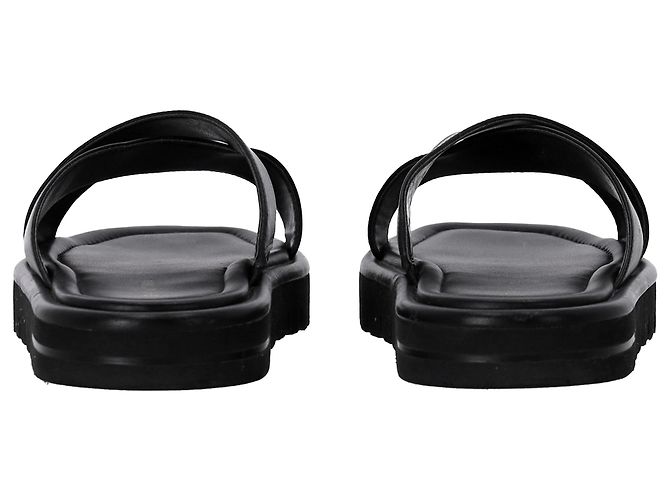 Sandali Elodie Slide in pelle nera di Stuart Weitzman - vista 4