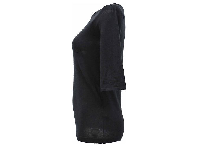 Valentino Garavani Valentino Dreiviertelarm-Top aus schwarzer Kaschmir - Ansicht 2