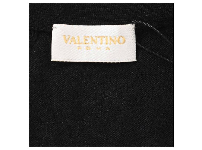 Valentino Garavani Valentino Dreiviertelarm-Top aus schwarzer Kaschmir - Ansicht 4