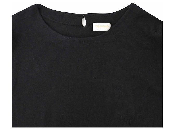 Valentino Garavani Valentino Dreiviertelarm-Top aus schwarzer Kaschmir - Ansicht 5