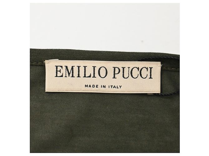Top V-neck Emilio Pucci en viscosa verde Verde oliva - vista 4