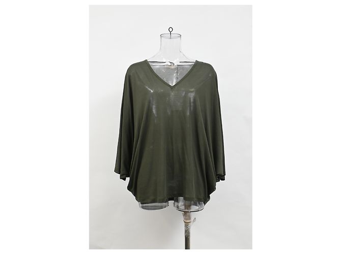 Top V-neck Emilio Pucci en viscosa verde Verde oliva - vista 6