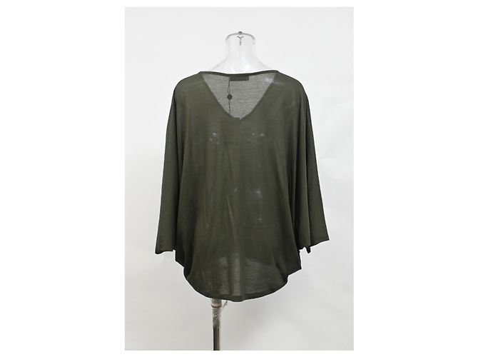 Top V-neck Emilio Pucci en viscosa verde Verde oliva - vista 8