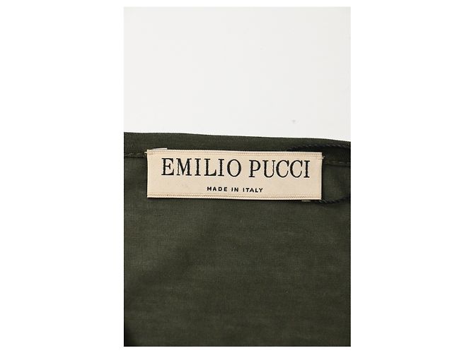 Top V-neck Emilio Pucci en viscosa verde Verde oliva - vista 9