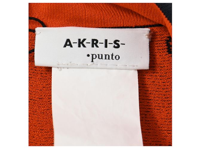 Falda midi A-Line Akris Punto en lana azul marino - vista 4