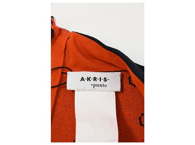 Falda midi A-Line Akris Punto en lana azul marino - vista 8