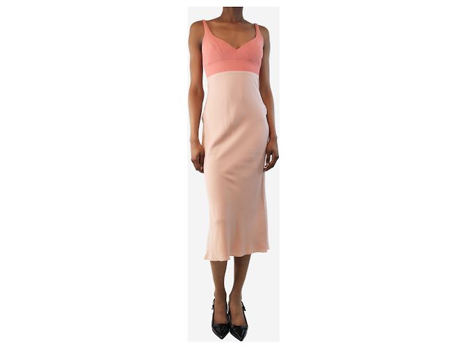 Autre Marque Rosa midi-tonal Kleid - Größe UK 4 Pink - Ansicht 3