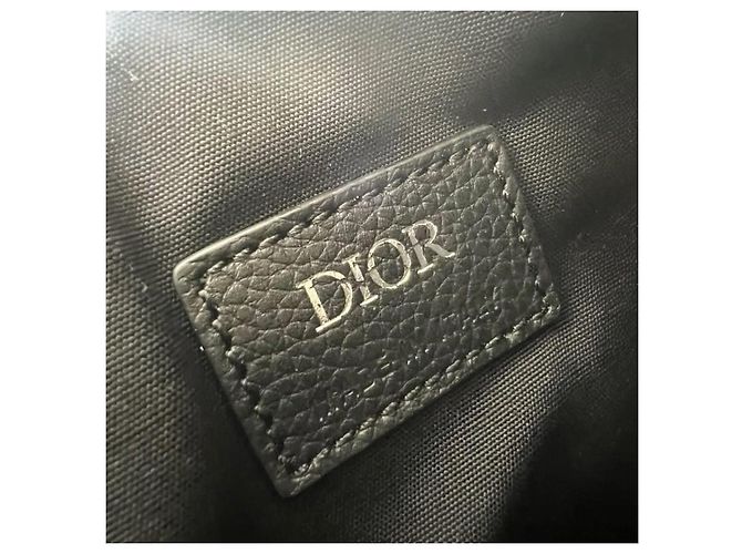 Nuova Mini Saddle Bag Dior in pelle di vitello grana nera Nero - vista 3