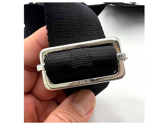 Nuova Mini Saddle Bag Dior in pelle di vitello grana nera Nero - vista 7